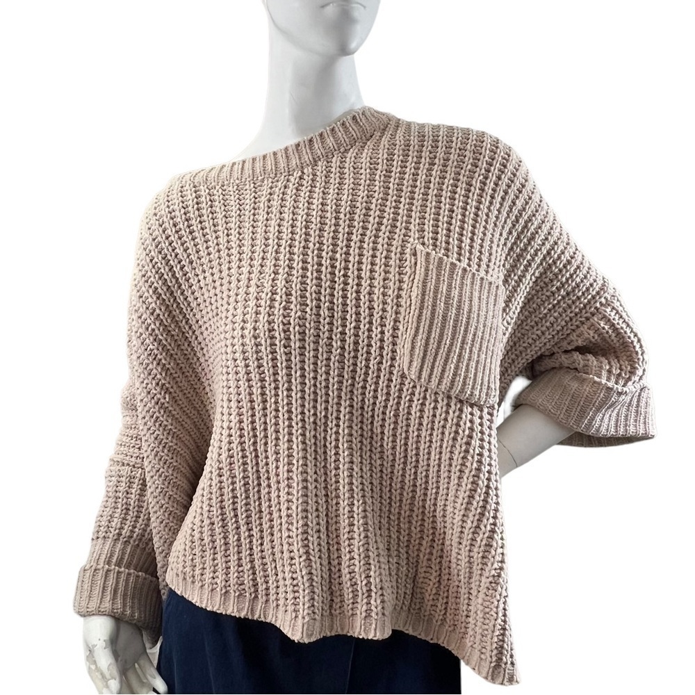 Pol Beige Chunky Knit Pullover Sweater Large - Picture 6 of 13